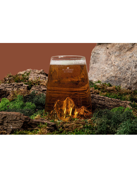 Alaskan Maker Topographic Mount Everest lang critsallin spiritusglas