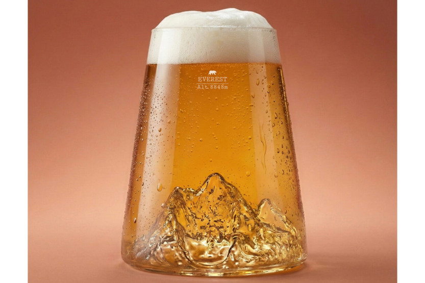 Alaskan Maker Topographic Mount Everest lang critsallin spiritusglas