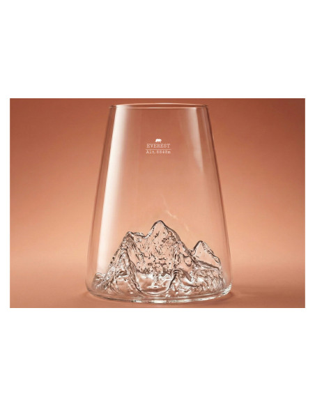 Alaskan Maker Topographic Mount Everest lang critsallin spiritusglas