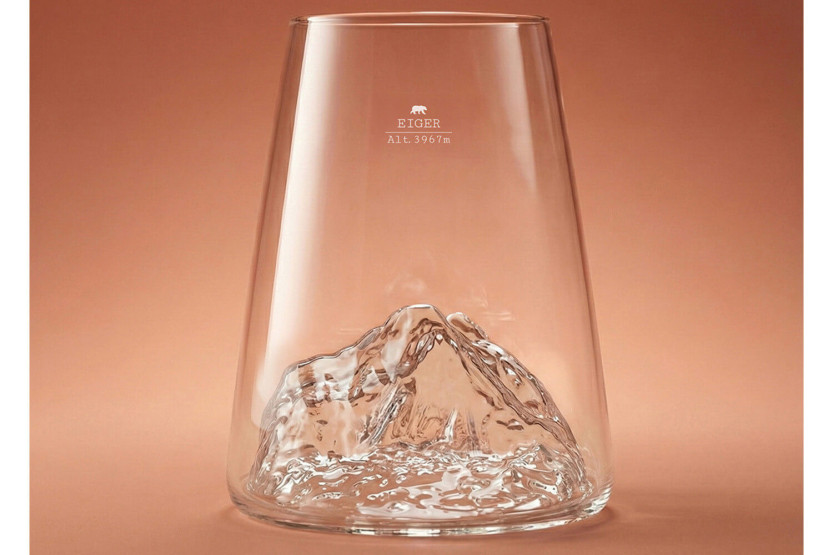Alaskan Maker Topographic Eiger langt krystal-spiritusglas