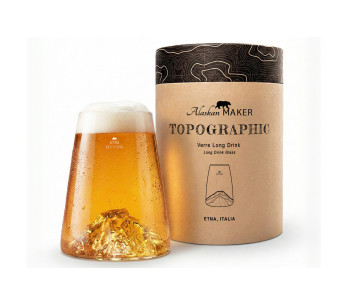 Alaskan Maker Topographic Etna långt kristall spritglas