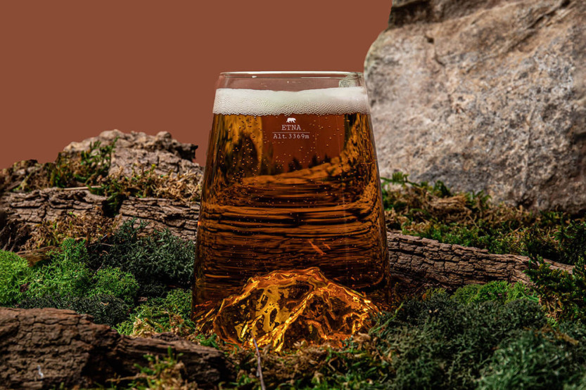 Alaskan Maker Topographic Etna Bicchiere per distillati lungo in cristallo