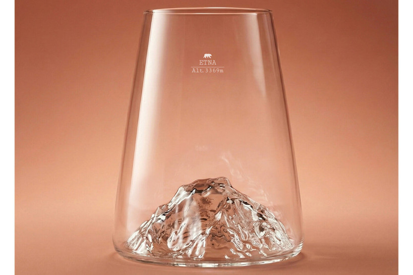 Alaskan Maker Topographic Etna långt kristall spritglas