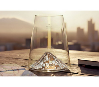 Alaskan Maker Topographic Mont Fuji spritglas av lång kristall 2