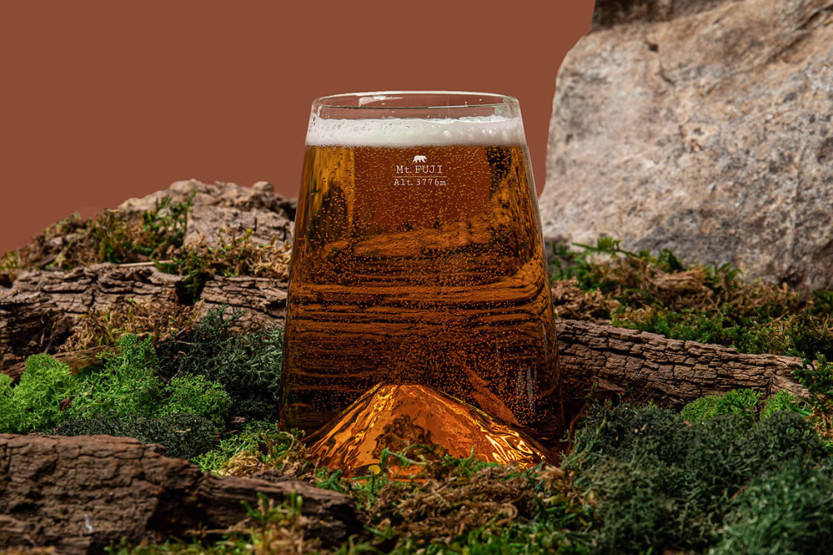 Alaskan Maker Topographic Mont Fuji Bicchiere per distillati in cristallo lungo