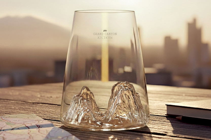 Alaskan Maker Topographic Grand Canyon langt krystal Spiritusglas