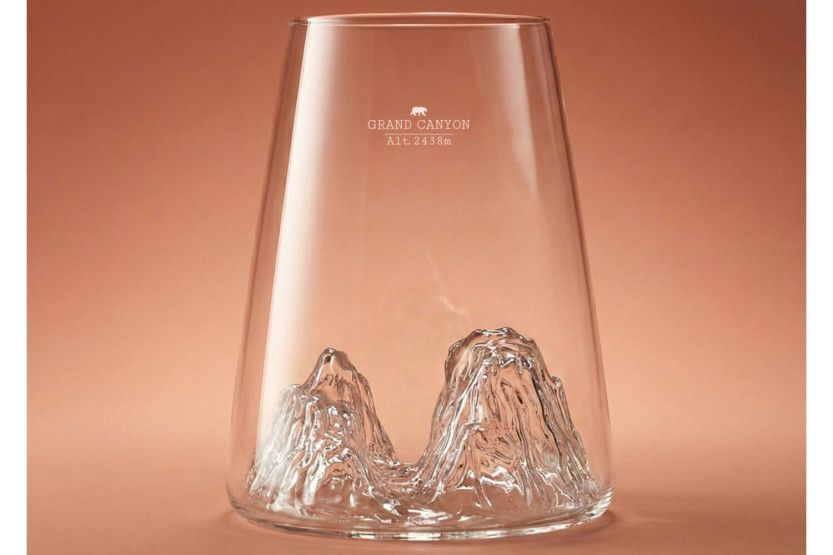 Alaskan Maker Topographic Grand Canyon krystall Brennevinsglass