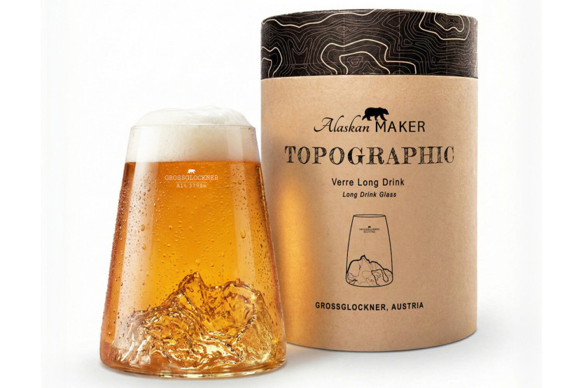 Alaskan Maker Topographic Grossglockner Bicchiere per distillati in cristallo