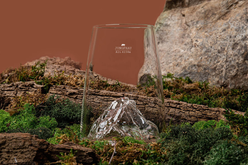 Alaskan Maker Topographic Jungfrau Bicchiere per distillati lungo in cristallo