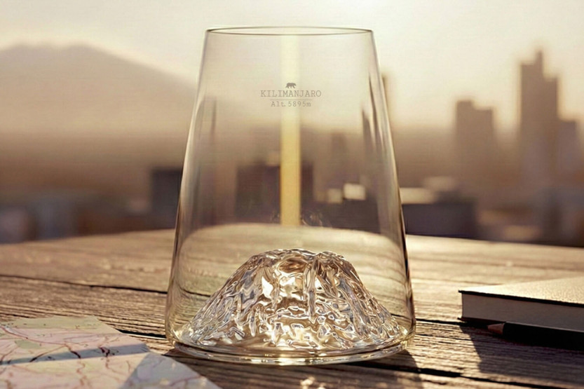 Alaskan Maker Topographic Kilimanjaro langt krystal spiritusglas