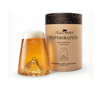 Alaskan Maker Topographic Mont Cervin Bicchiere per distillati in cristallo lungo