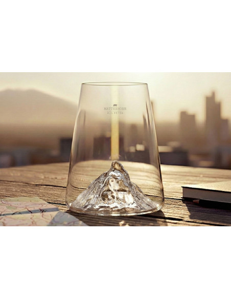 Alaskan Maker Topographic Mont Cervin Bicchiere per distillati in cristallo lungo