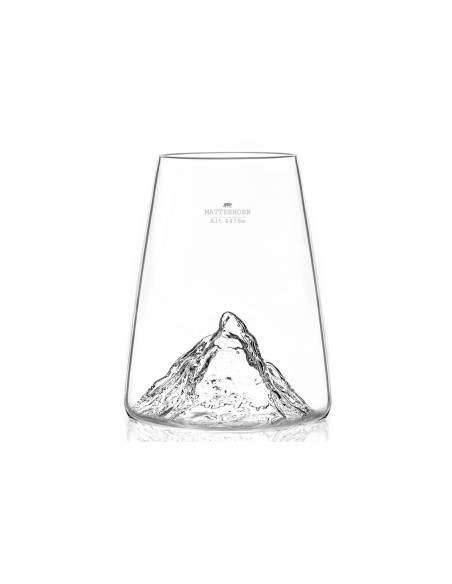 Alaskan Maker Topographic Mont Cervin Bicchiere per distillati in cristallo lungo