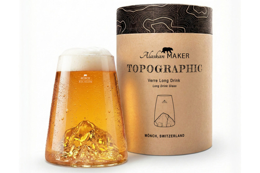 Alaskan Maker Topographic Monch lang kristallijn Proefglas