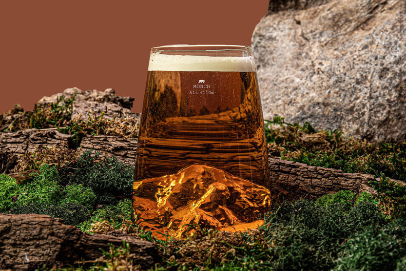 Alaskan Maker Topographic Monch långt kristall spritglas