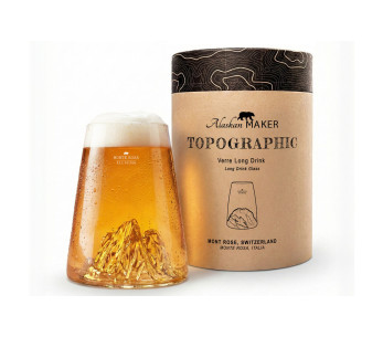 Alaskan Maker Topographic Mont Rosa Vaso para degustación de cristal para bebidas espirituosas