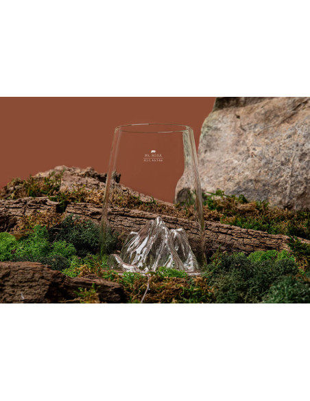 Alaskan Maker Topographic Mont Rosa langt krystal Spiritusglas