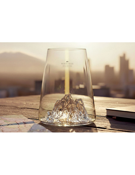 Alaskan Maker Topographic Mont Rosa Bicchiere per distillati lungo in cristallo