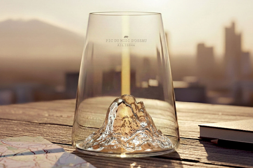 Alaskan Maker Topographic Pic du midi lang krystall Brennevinsglass