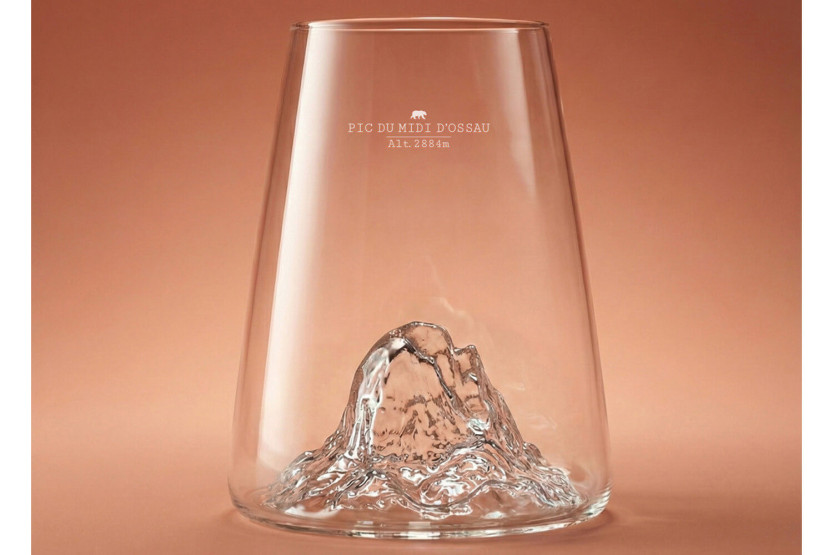 Alaskan Maker Topographic Pic du midi lang krystall Brennevinsglass