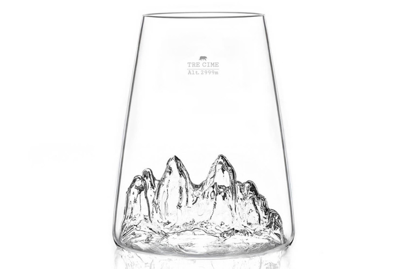 Alaskan Maker Topographic Tre Cime lang krystal Spiritusglas