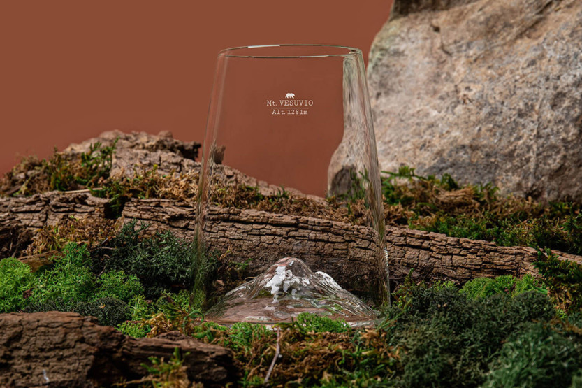 Copa de licor larga de cristal Alaskan Maker Topographic Vesuvius