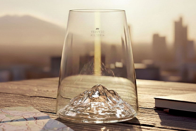 Alaskan Maker Topographic Vesuvius langt krystal Spiritusglas