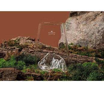 Langes Spirituosenglas Alaskan Maker Topographic Watzmann aus Kristallglas 2
