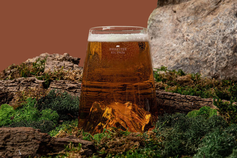 Alaskan Maker Topographic Zugspitze Bicchiere per distillati in cristallo lungo