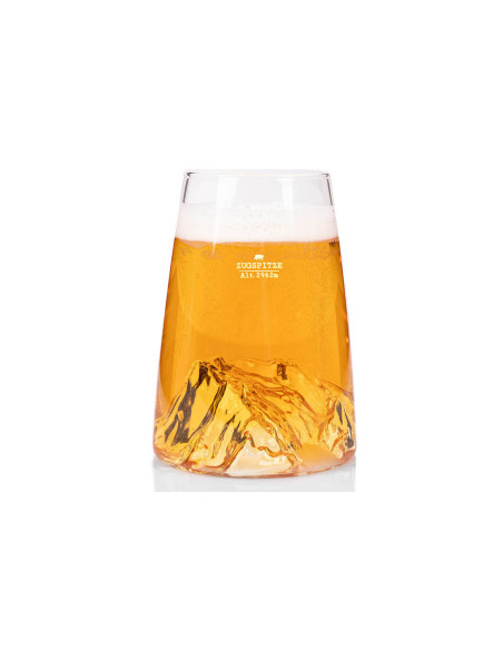 Alaskan Maker Topographic Zugspitze Bicchiere per distillati in cristallo lungo
