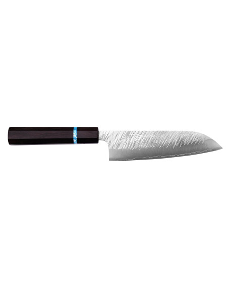 Yu Kurosaki Fujin 16,5 cm SG2 turkis håndlavet japansk santokukniv