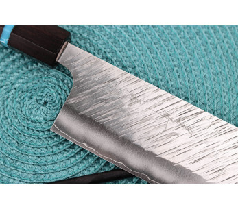 Yu Kurosaki Fujin 16,5cm SG2 turkoosi käsintehty japanilainen nakiri veitsi 2