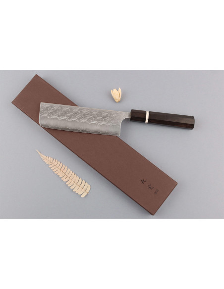 16,5cm Yoshimi Kato Hyo SG2 Japanilainen käsintehty nakiri veitsi
