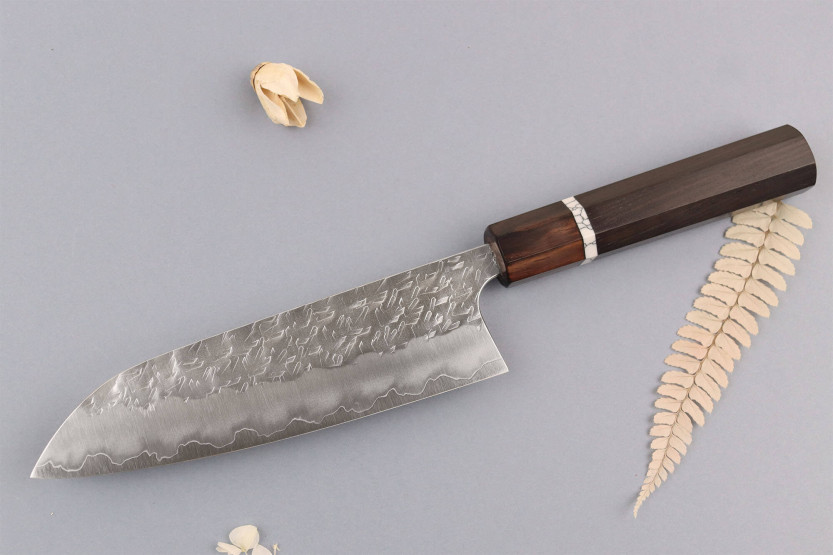 16,5 cm Coltello santoku Yoshimi Kato Hyo SG2, fatto a mano in Giappone