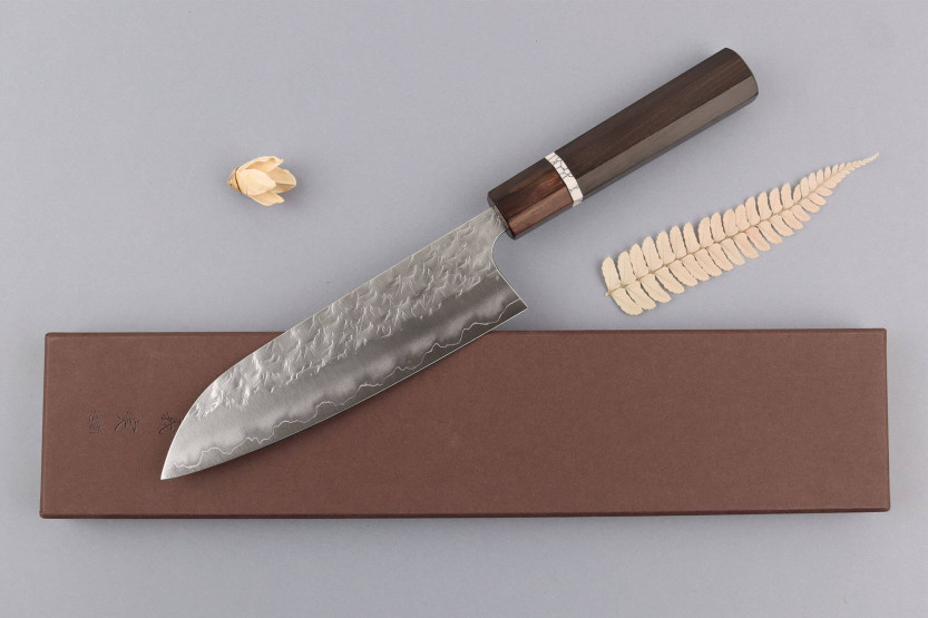 16,5 cm Coltello santoku Yoshimi Kato Hyo SG2, fatto a mano in Giappone