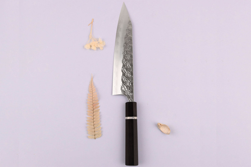 Coltello kiritsuke giapponese fatto a mano da 21 cm Yoshimi Kato Hyo SG2