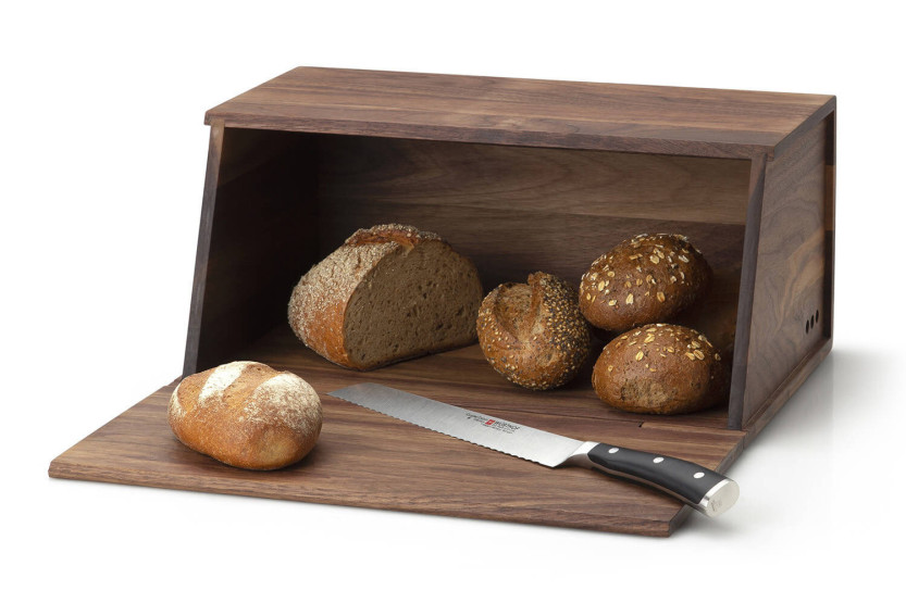 Pähkinäpuu Continenta leipälaatikko 40x26x18.5cm