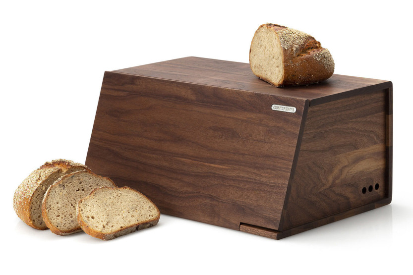 Walnoothouten Continenta brooddoos 40x26x18,5cm