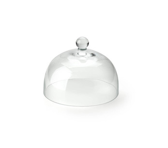Tabla para quesos Continenta de madera de caucho con campana de cristal Ø33x19,5cm 2