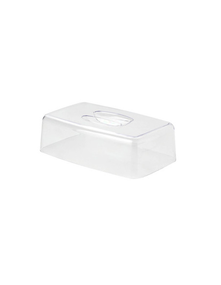 Rektangulært ostebrett med Continenta-klokke i gummitre 30x20x8,5cm