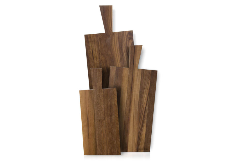 Tabla de aperitivo Continenta en madera de nogal 49x22x2cm