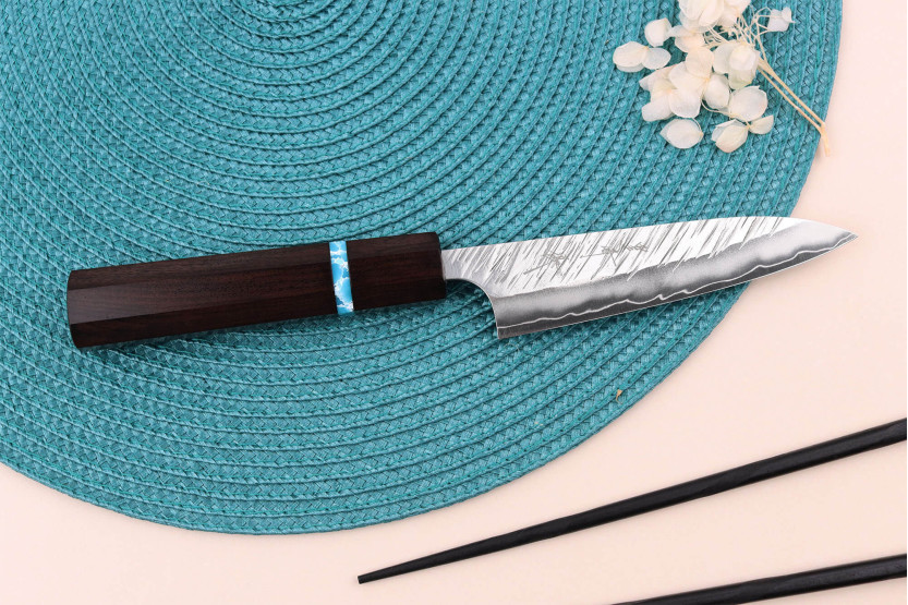 Yu Kurosaki Fujin 12cm SG2 turquoise handmade japanese utility knife