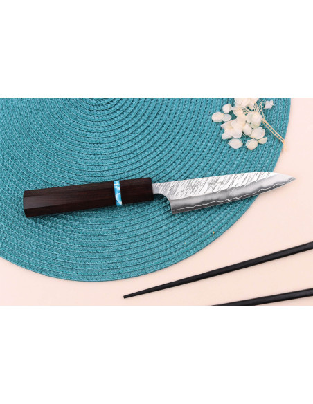 Yu Kurosaki Fujin 12cm SG2 turquoise handmade japanese utility knife