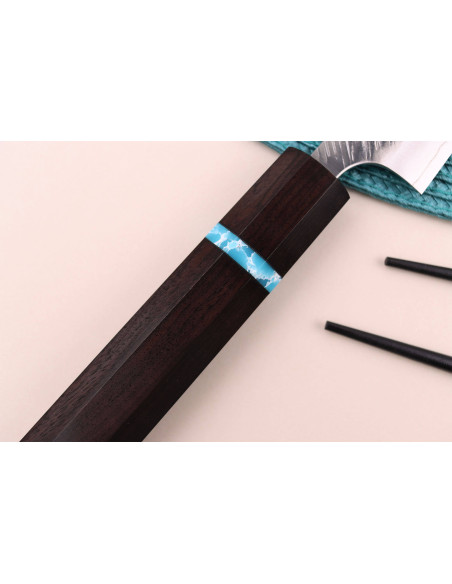 Yu Kurosaki Fujin 12cm SG2 turquoise handmade japanese utility knife
