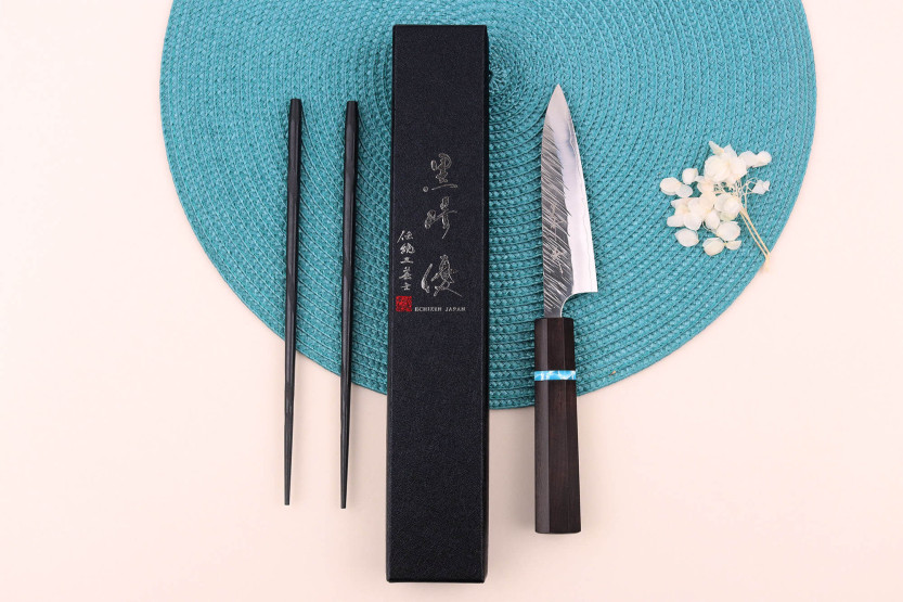 Yu Kurosaki Fujin 12cm SG2 turquoise handmade japanese utility knife