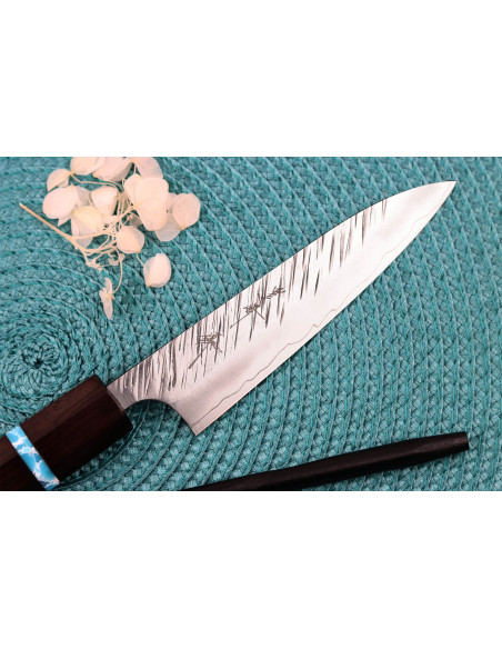 Yu Kurosaki Fujin 12cm SG2 turquoise handmade japanese utility knife