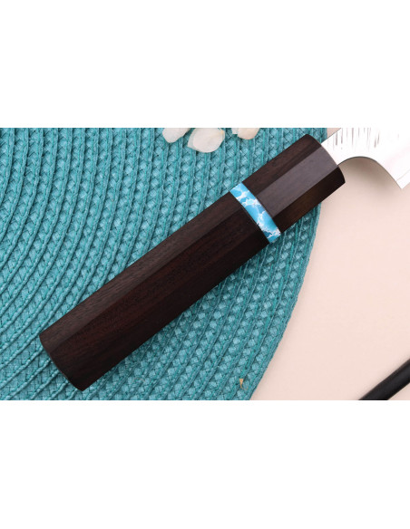 Yu Kurosaki Fujin 12cm SG2 turquoise handmade japanese utility knife