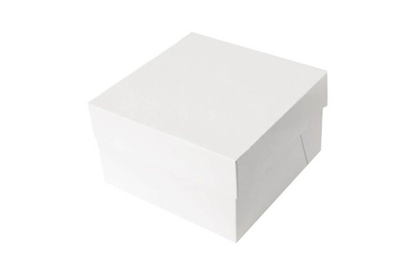 Caja para tartas de cartón blanco Patissdecor