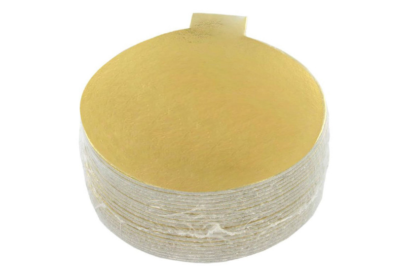 20 Mini-Patisseriehalter rund gold Patisdécor Ø8cm