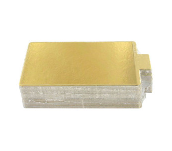 Set van 20 mini Patissdécor taartbodems, gouden rechthoeken